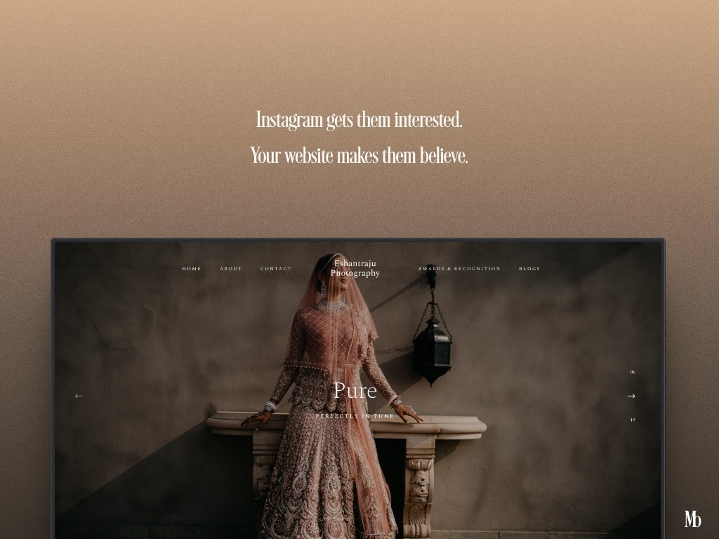 Instagram gets them interested. Your website makes them believe.